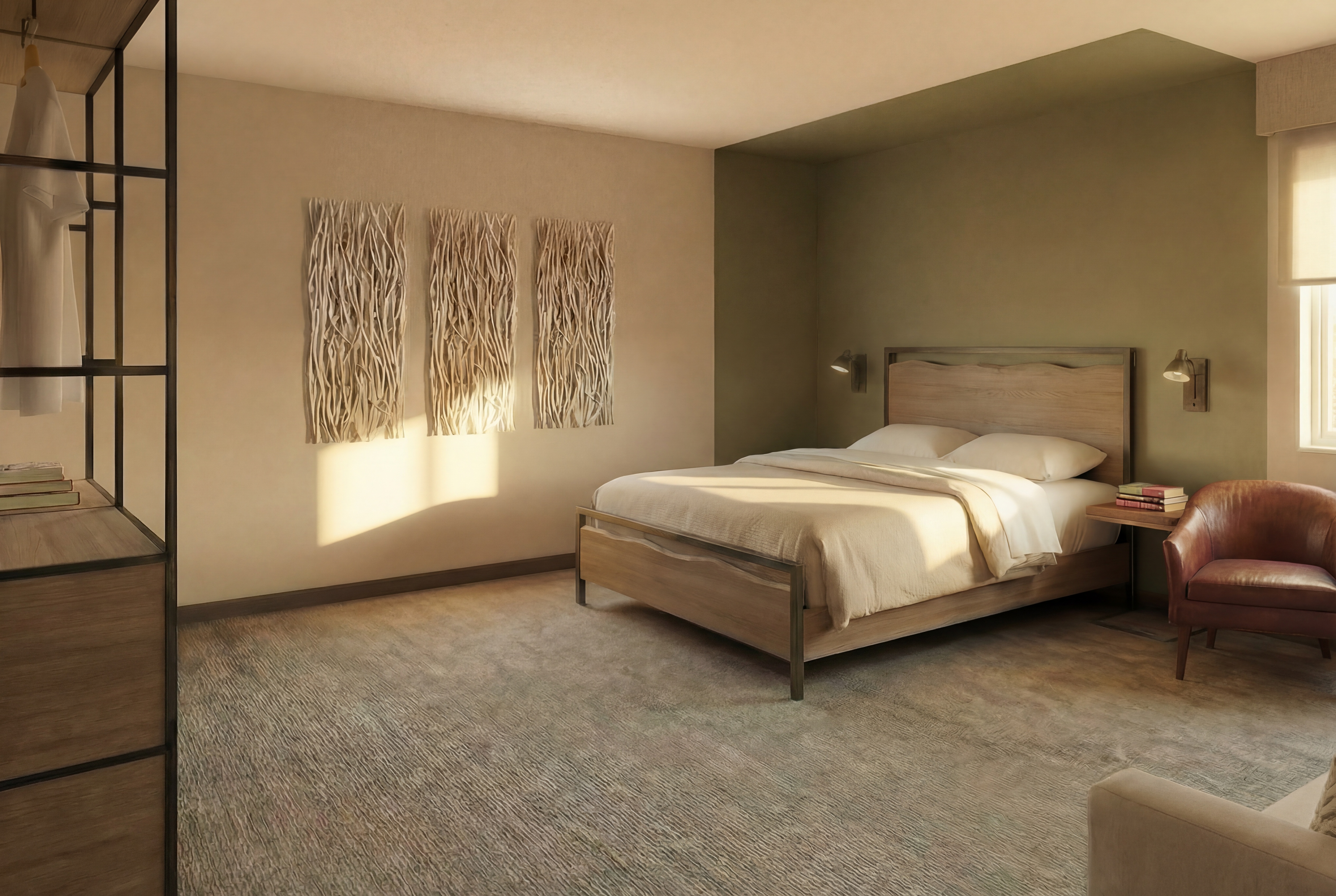 King Suite Room 310 Bedroom at The Outrider Hotel Manitou Springs