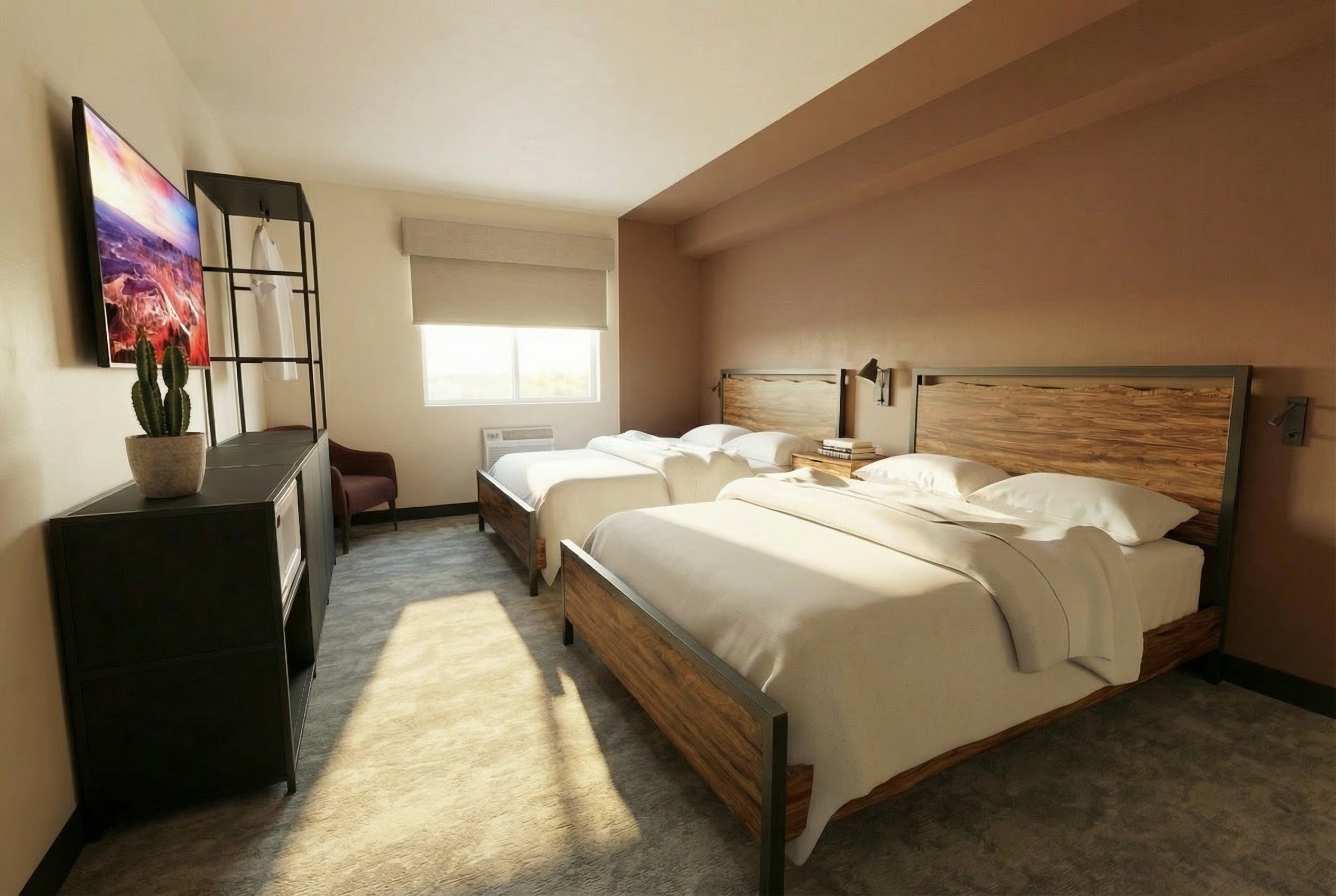 Classic Double Queen room at The Outrider - family-friendly lodging in Manitou Springs