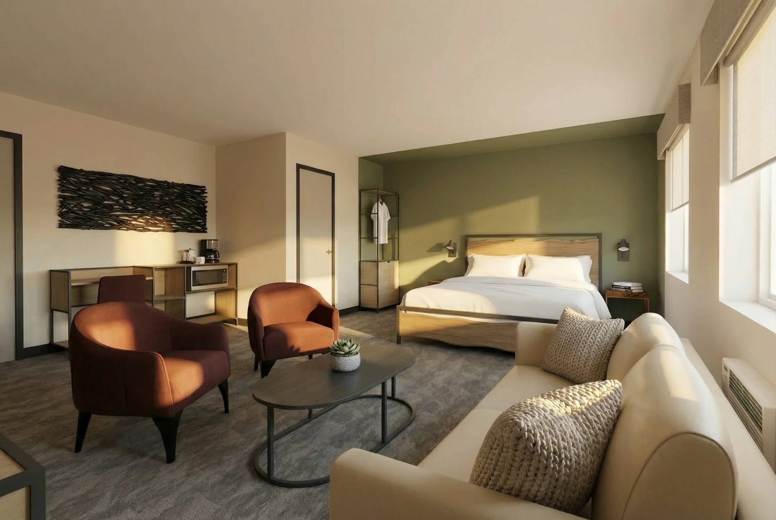 Grand King Suite Room 314 Lounge Area at The Outrider Hotel Manitou Springs